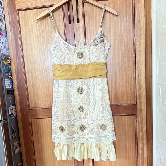 Plenty by Tracy Reese Dress, Cotton & Rayon Ivory Lace over 100% Silk Camisole - Picture 1 of 10